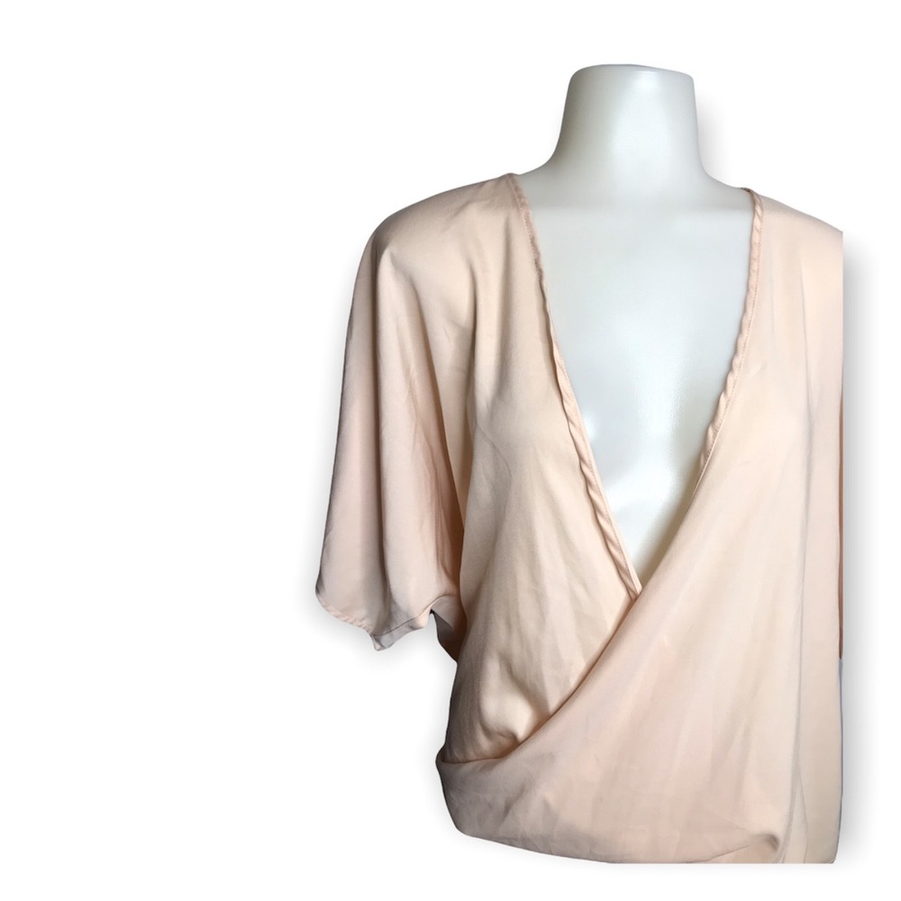 Alice Moon | Pink Low Cut Plunge Chest Loose fit Blouse • - Picture 4 of 8
